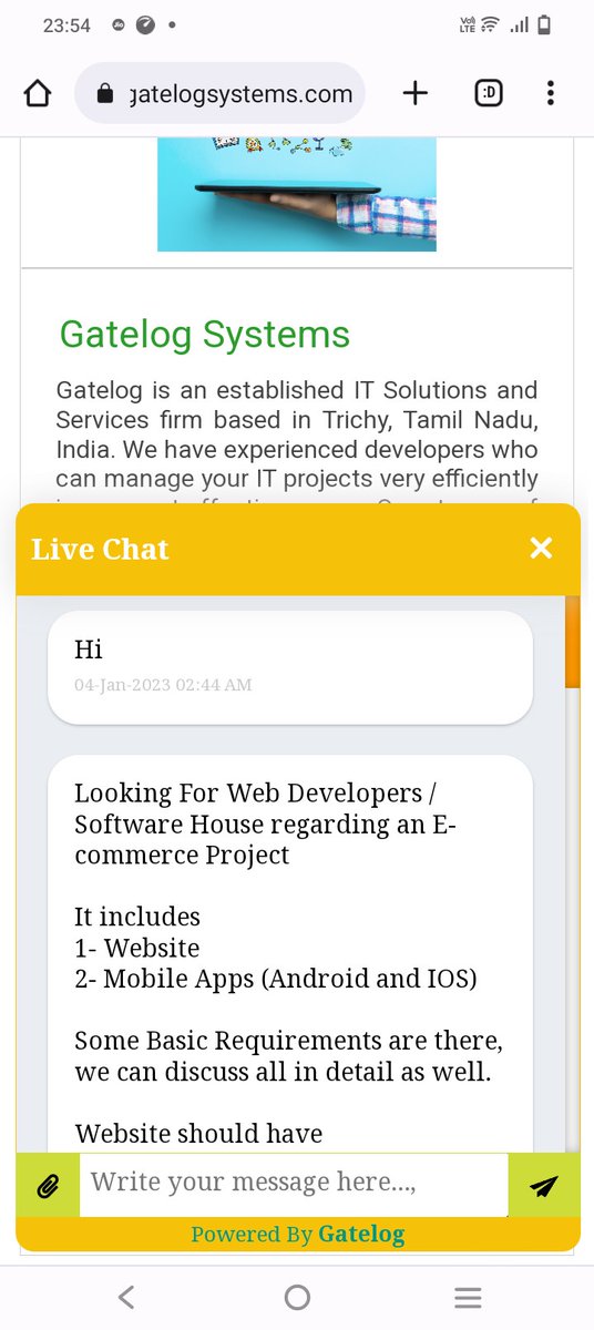 GateLogSystems's tweet image. Live Chat Software developed by Gatelog.