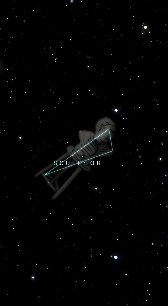 Polloscope's tweet photo. Originator
of all cosmic creations—
Sculptor of the stone
They chiseled both lock and key
keeping Table Mountain closed
♈️♉️♊️♋️♌️♍️♎️♏️♐️🐐♒️♓️
Image: Sculptor in Stellarium
Read more at https://t.co/v1uRgM1MAP
#starmyth #stellarium #TankaThursday https://t.co/IXZBaJURg8