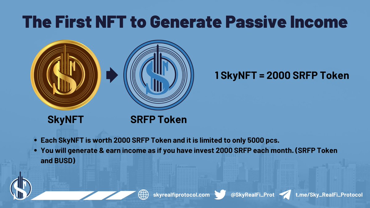 SkyRealFi_Prot's tweet photo. 📢 A first in the world, the first NFT to generate regular passive income... turn on your notifications, 

Coming soon...

#skyNFT #realfi #polygon  #NFTCommunity https://t.co/DuqQCdXPKM