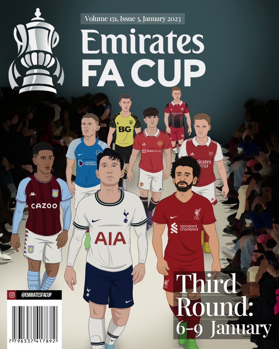 The latest issue of the #EmiratesFACup has ARRIVED! 🤩

BIG upsets, magical moments and much more to come as some of the biggest stars get ready to strut their stuff in the third round of the FA Cup! 🏆