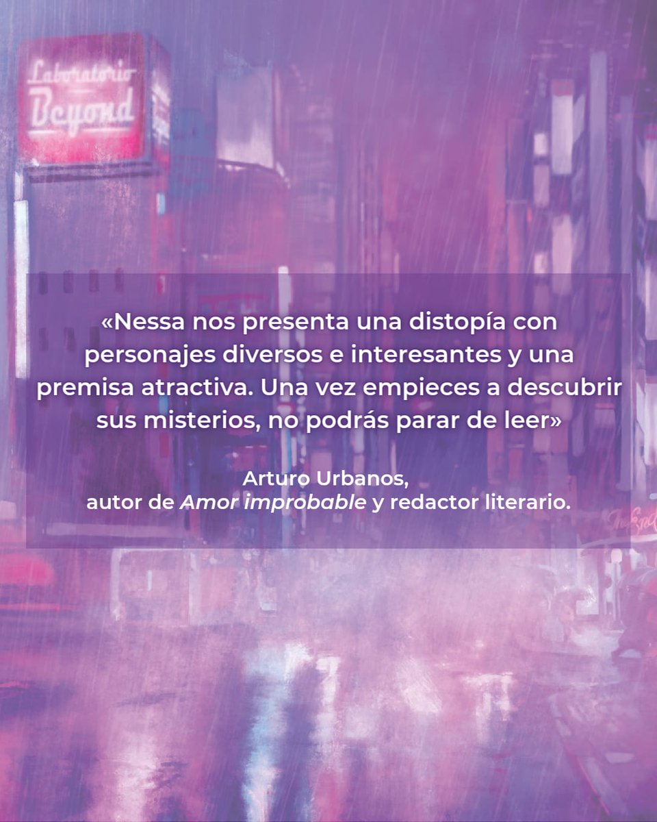 sirenbooksed's tweet photo. «Nessa (@nxturbatman) nos presenta una distopía con personajes diversos e interesantes y una premisa atractiva. Una vez empieces a descubrir sus misterios, no podrás parar de leer».

Atruro Urbanos (@ArturoUrbanos) sobre «CTRL ALT ADN» 💜 https://t.co/Dq5xYovpuO