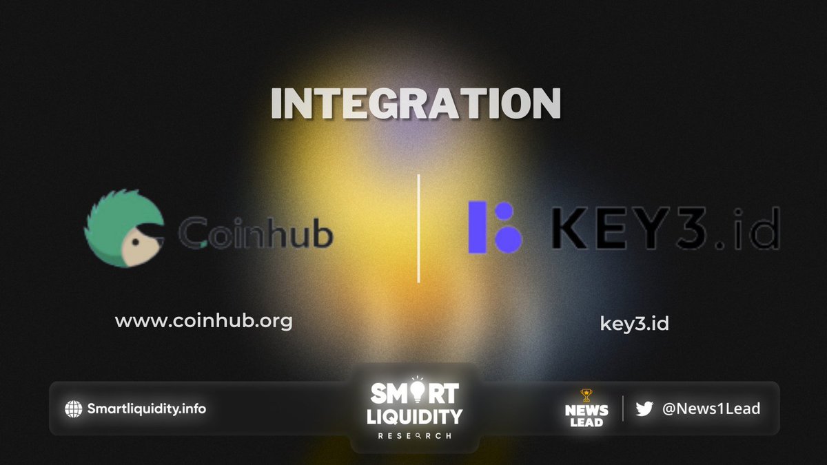 News1Lead's tweet photo. 🤝 @KEY3id announced integration with @Coinhub_Wallet.
🤝 Users may now transfer Tokens/NFTs with #KEY3id DIDs in #CoinHubWallet.
🔽INFO
https://t.co/a0rCIOOFmG https://t.co/L8gCGeZrmc