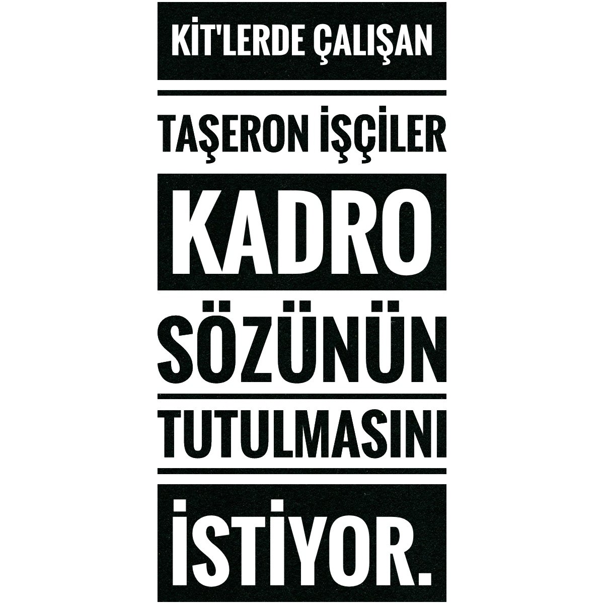 #KitTaseronlarKadroya buradan geri dönüş Yok söz verdiniz verilen sözler yerine getirilsin bu hak tır..
<a href="/Akparti/">AK Parti</a> <a href="/vedatbilgn/">Vedat Bilgin</a> <a href="/Mustafa_Destici/">Mustafa Destici</a> <a href="/dbdevletbahceli/">Devlet Bahçeli</a> <a href="/RTErdogan/">Recep Tayyip Erdoğan</a> <a href="/kilicdarogluk/">Kemal Kılıçdaroğlu</a> @Av_Burcu03 <a href="/veliagbaba/">Veli Ağbaba</a> <a href="/MHP_Bilgi/">MHP</a> <a href="/bbpgenelmerkez/">BÜYÜK BİRLİK PARTİSİ</a>