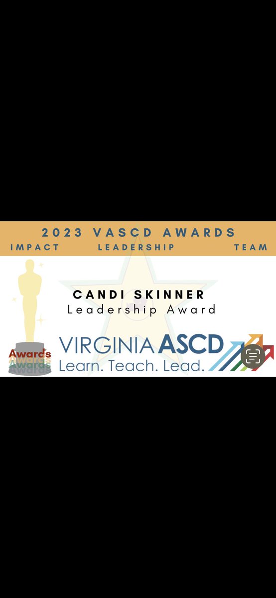 dgraham676's tweet photo. Congratulations to @candiskinner, Chief Academic Officer of York County School Division, for receiving the 2023 VASCD Leadership Award. Well deserved. @YCSD @VASCD https://t.co/Q6yS48mUBY