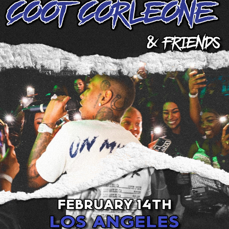 WeBookBands's tweet photo. #ValentinesDay Show JUST ANNOUNCED🌐!
@CootCorleone & Friends will be performing in #LosAngeles Feb. 14th at @LosGlobos_LA💖!
ON SALE NOW: https://t.co/Ys34fIvvQs
#CootCorleone #rap #losangelesrap #larap