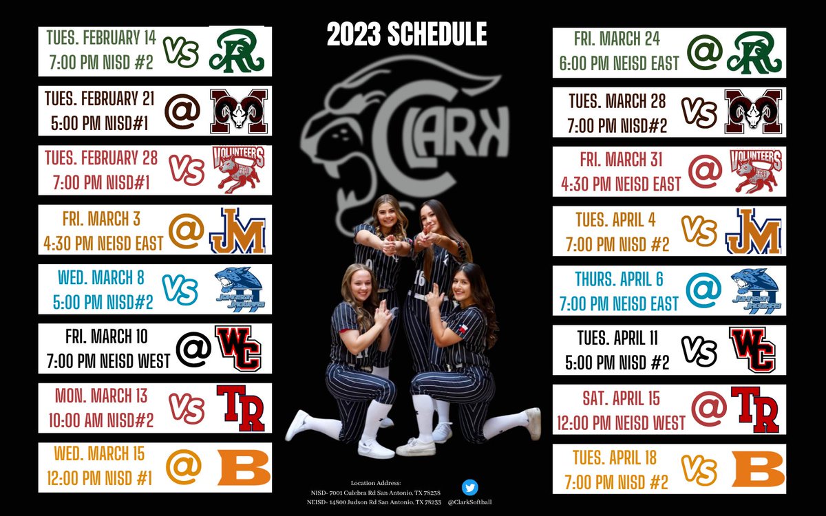 Clark Softball (@clarksoftball) on Twitter photo 2023 season starts soon!! It’s almost G🥎 time and we have big goals for this year! We would love to have you attend as many games as you can! <a href="/CoachHalli/">Becca Halliburton</a> <a href="/clarkcoachkelly/">Coach Kelly</a> #ShowupShowout #coogshouse 2023 season starts soon!! It’s almost G🥎 time and we have big goals for this year! We would love to have you attend as many games as you can! <a href="/CoachHalli/">Becca Halliburton</a> <a href="/clarkcoachkelly/">Coach Kelly</a> #ShowupShowout #coogshouse