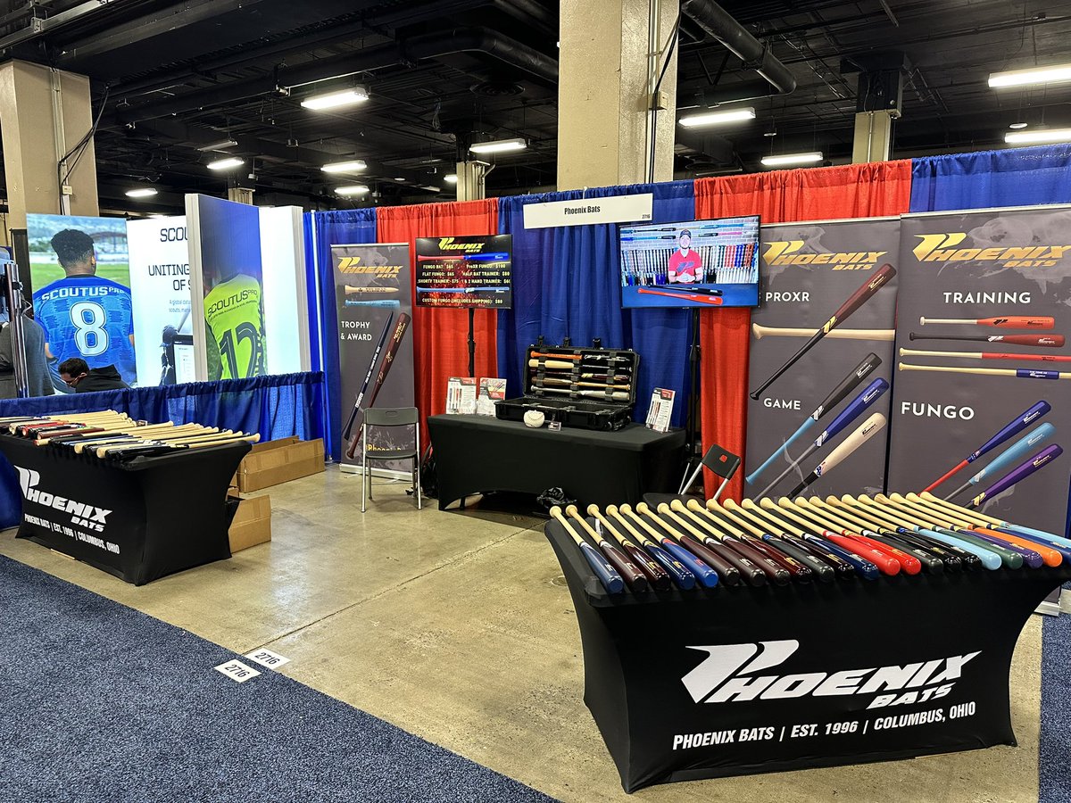 PhoenixBats's tweet photo. Let's go Coach's! @ABCA1945 has begun! See you at booth 2716.
#PhoenixBats
#BuiltDifferent https://t.co/niqCsaRMcI