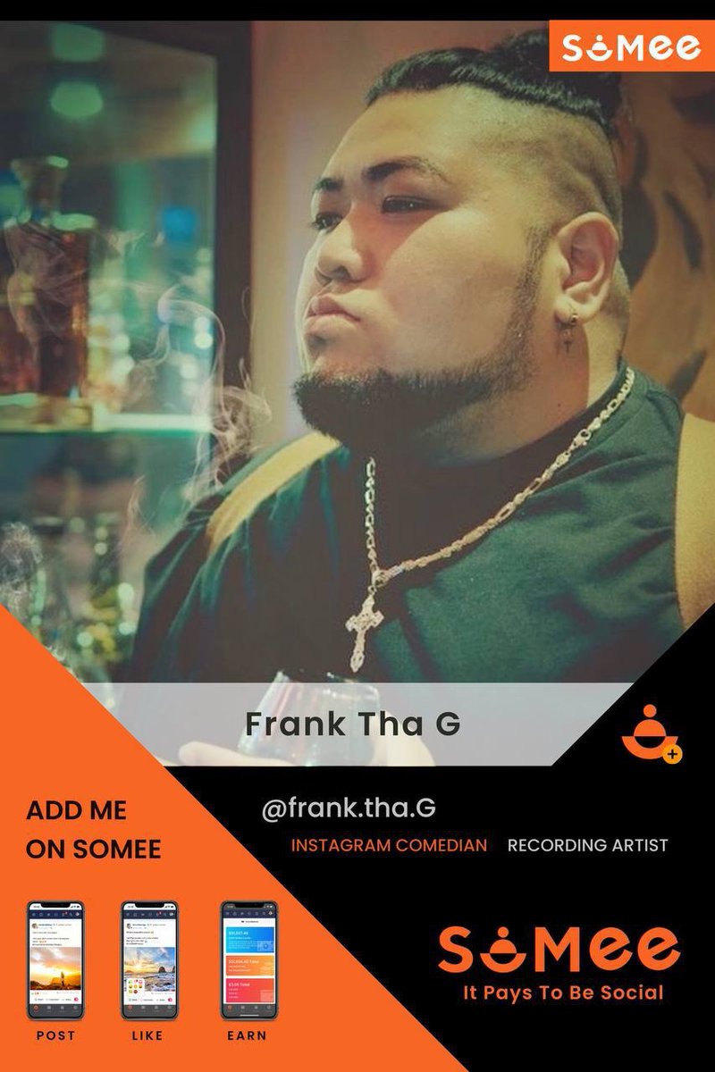 realsocialai's tweet photo. Welcome Frank Tha G to the #SoMee! This talented #musician, #artist, and #influencer has a huge following on social media. He's excited to share his music and creativity with all of you on the #SoMee platform. Give him a follow https://t.co/TJsmsMbR7T https://t.co/Lnw2v3Fm2P