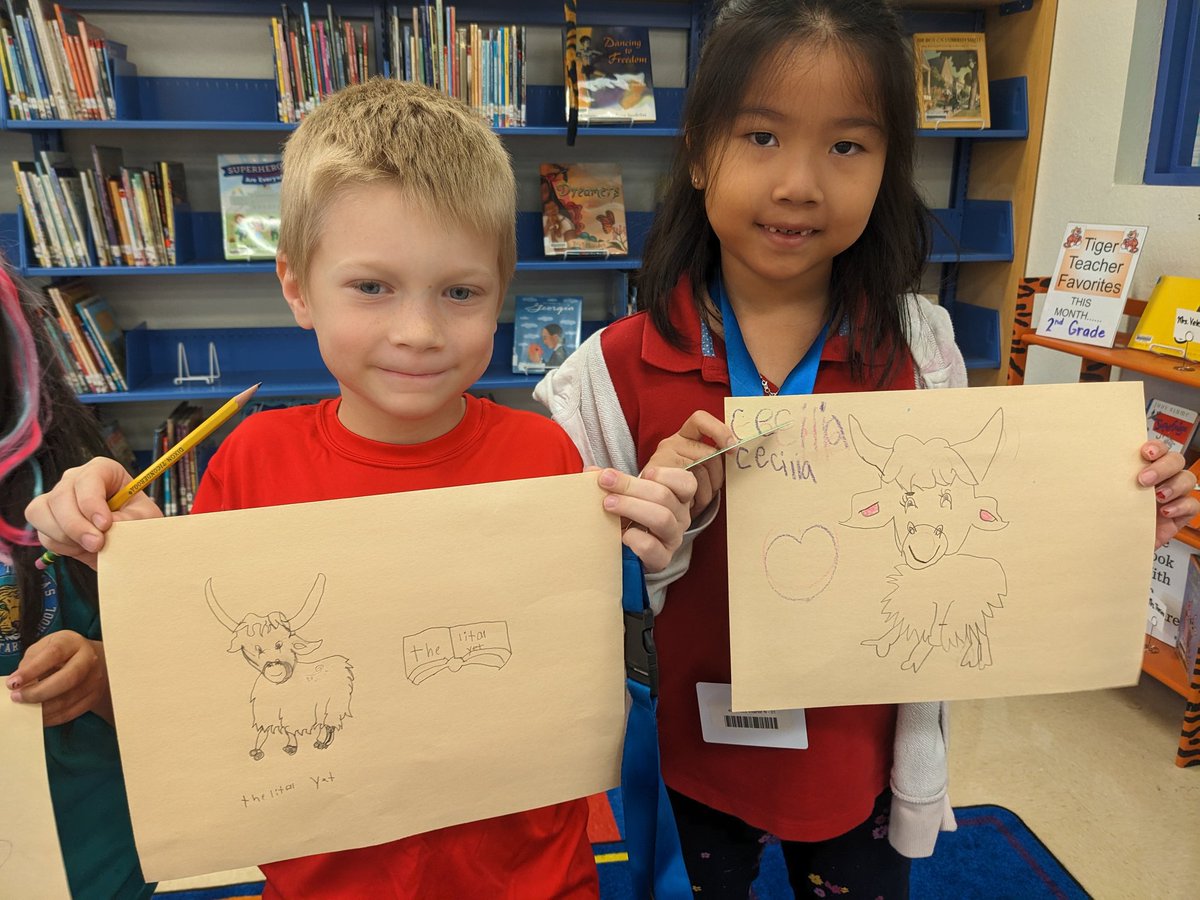Our new @SSYRAJR books finally arrived so we're starting off the new year with this cute one by @_lufraser and #katehindley  Look at their own little yaks! #proudteacher #lovemylibraryPBCSD @emapbc @LibraryCurrent