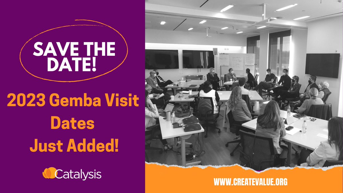 We have started adding 2023 gemba visit dates to our calendar. Throughout the course of these visits, participants learn directly from the host organization and those performing the work: from CEO to front-line staff.  Save the date to join us: ow.ly/GWwq50LuO10