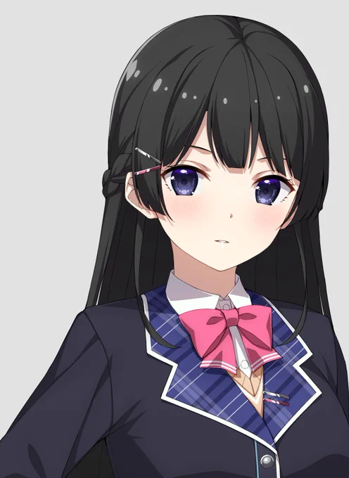 新年初描きはなんかの素材用の委員長でした 