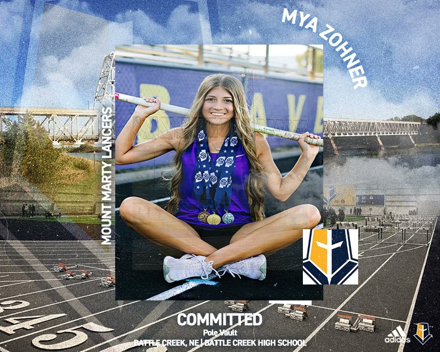 MMULancerXCTF's tweet photo. 🚨Big time signing from Battle Creek, NE today! 🚨

Mya Zohner is a multiple time state medalist in the vault! She is an extremely talented athlete and a perfect fit at Mount Marty. Welcome to the family Mya! #MountUp https://t.co/ukl8Uqspj2