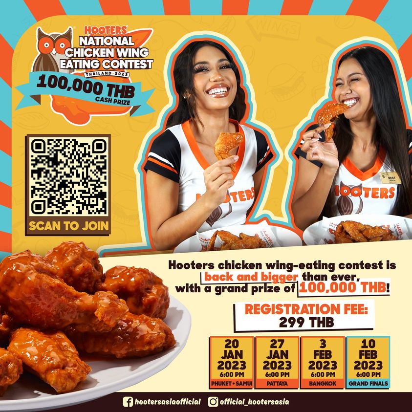 Chicken wing eating contest Hooters Chrome Crumpet chromecrumpet