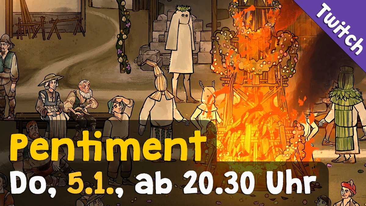Steinwallen's tweet photo. #Pentiment wird immer wilder. Jetzt sind wir Magdalene und arbeiten die Vergangenheit des Ortes auf, weil wir ein Wandbild malen wollen... 🤯
Gleich geht's weiter - live auf Twitch im #Donnerstream: https://t.co/GXH2MRbfiu https://t.co/oAiisgRyMP