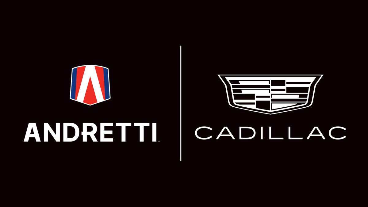 The Andretti and Cadillac logos. 