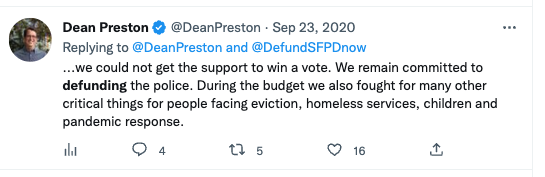 <a href="/DeanPreston/">Dean Preston (deanpreston.bsky.social)</a> Supervisor Preston - could you please clarify your stance on the role that SFPD plays in preventing crime?