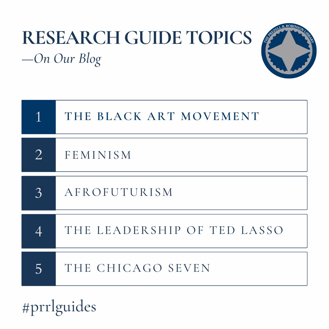 PrezRobLibrary's tweet photo. All these and more!
https://t.co/z5gx73CgxM
#blackartsmovement #feminism #afrofuturism #tedlasso #chicagoseven #theprezellrrobinsonlibrary @saufalcons #prrlguides https://t.co/TeI7DCQhgj