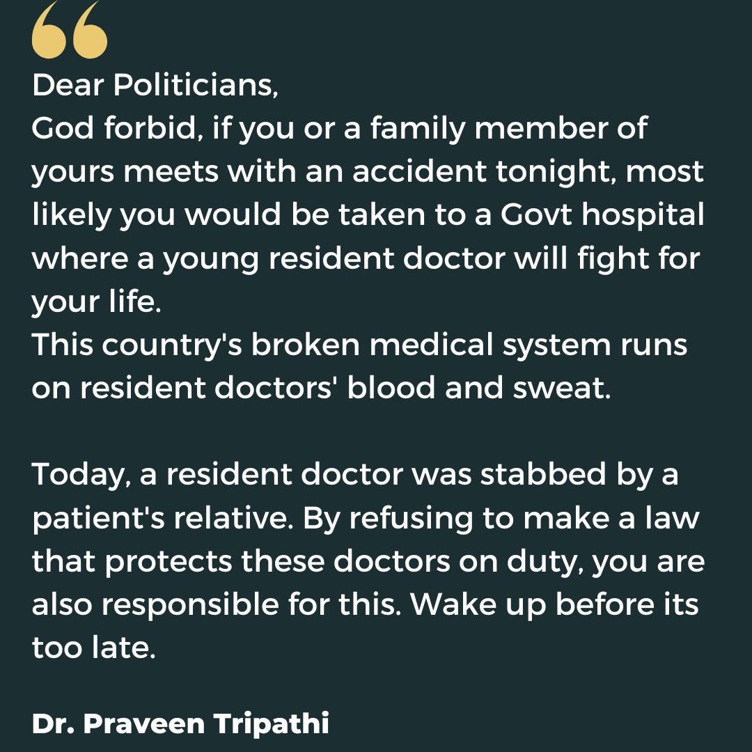 drpraveenpsy's tweet photo. A strong act to prohibit violence in healthcare settings is urgently needed https://t.co/1peJQMljWl