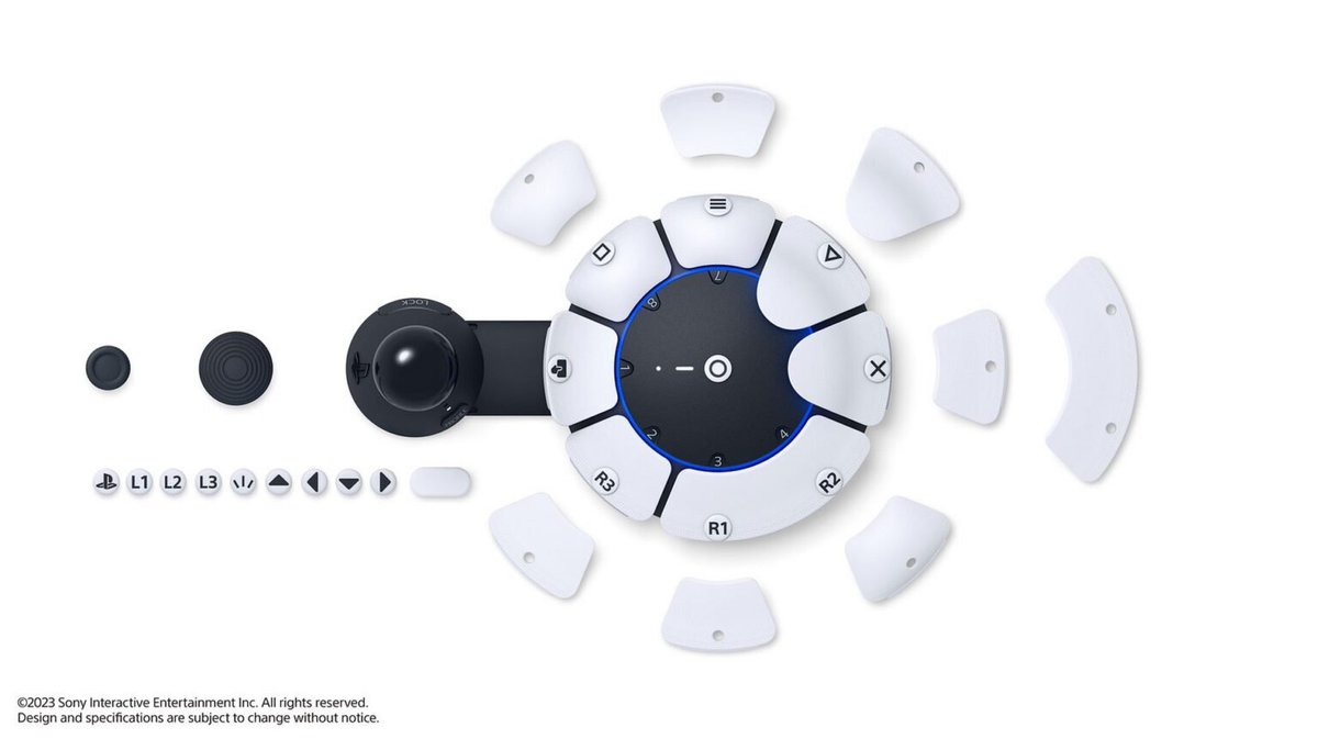 thefedr8tion's tweet photo. Sony PlayStation 5 Project Leonardo is their controller that brings gaming to the Disabled community. While it may be an “in-development” product at the moment, customization happens to be Project Leonardo’s main highlight – as it comes with swappable components. #CES2023 #CES https://t.co/Jk57acaOBU