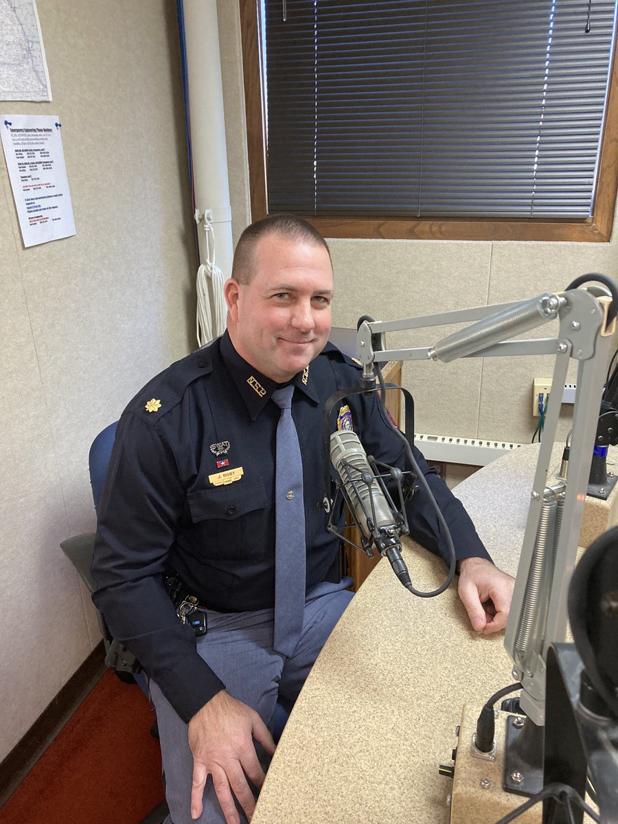 NSPColonel's tweet photo. @krvn Radio with Major Roby and Dave Schroeder to discuss recruiting and all things Western Nebraska! https://t.co/q441zrPlGA