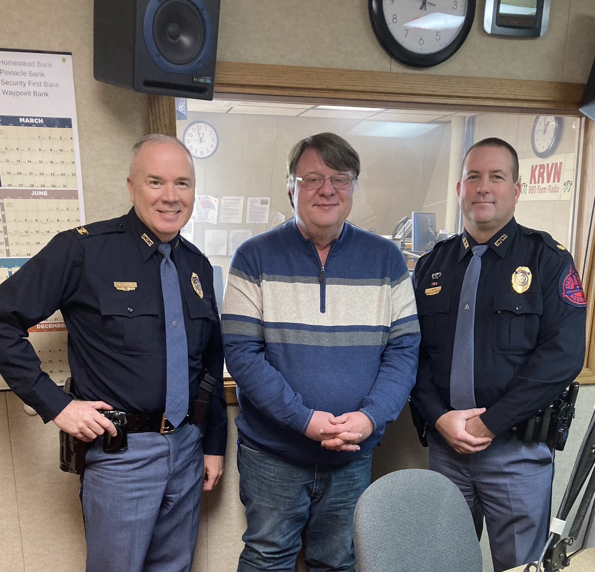 NSPColonel's tweet photo. @krvn Radio with Major Roby and Dave Schroeder to discuss recruiting and all things Western Nebraska! https://t.co/q441zrPlGA