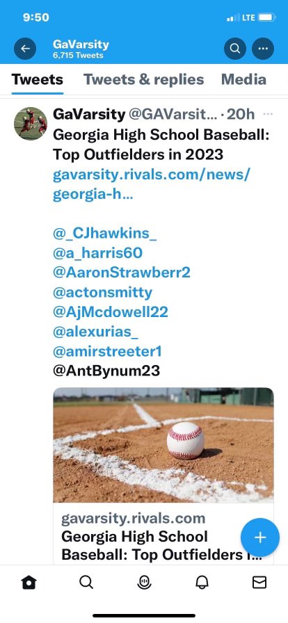 Thanks @GAVarsityRivals for showing some love <a href="/CHSBASEBALLGA/">Calhoun Baseball</a> <a href="/CoachMonty10/">Matt Montgomery</a>