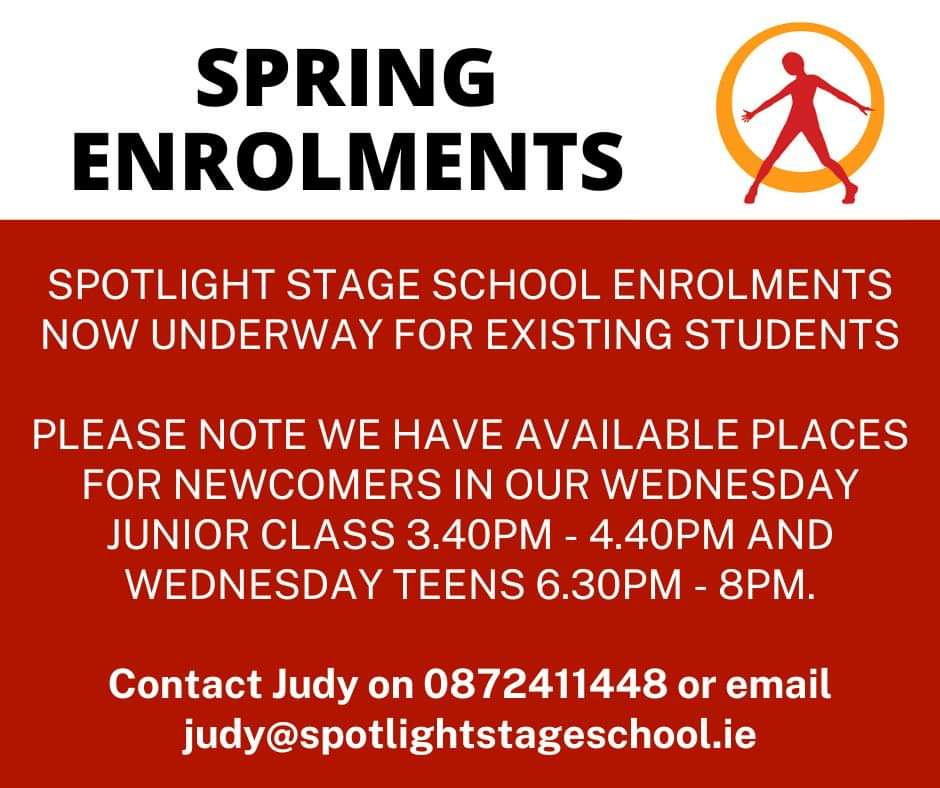 Spotlight_Limk's tweet photo. Enrolments are now open for existing students for our spring term! We can't wait to welcome you all back as we plan for our show in May. 

We have availability for newcomers in our Wed Junior Class (3.40pm - 4.40pm) &amp; Wed Teens (6.30pm - 8pm), contact Judy for more information! https://t.co/FPc3RCziY4