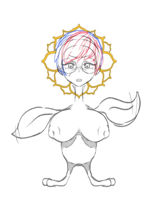 最初レディポット的なもっと状態変化させたパターンも考えたけども没。
こっちは(?一応(?苦手な人いるとおもうし、センシティブ設定にしとく 