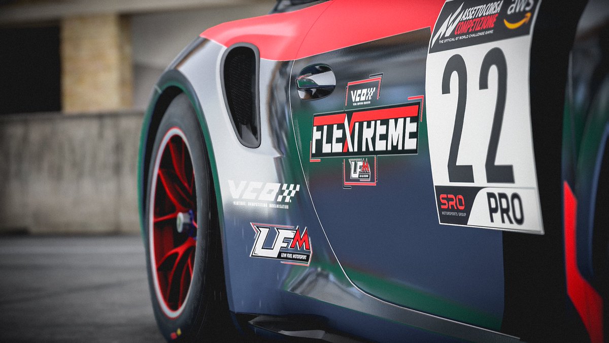 vcoesports's tweet photo. The best teams in the world. Racing the same car. No BoP. Just action. 

See you on Saturday at #FLExTREME!

#vcoesports @LFMotorsports #VCOxLFM #assettocorsacompetizione #beACC @AC_assettocorsa @MAHLE_Group @nextlvlracing @sim_grid https://t.co/U7iRV1kS1s