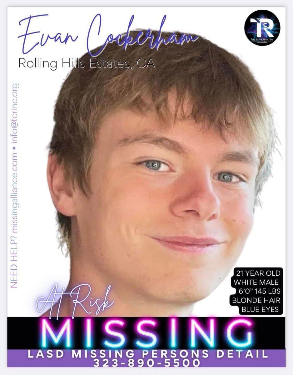 901Lulu's tweet photo. Evan Cockerham is still missing. Please keep sharing his face. He could be in danger. His family would like to know if he is alright. #missingperson https://t.co/PIoE3I9C4S