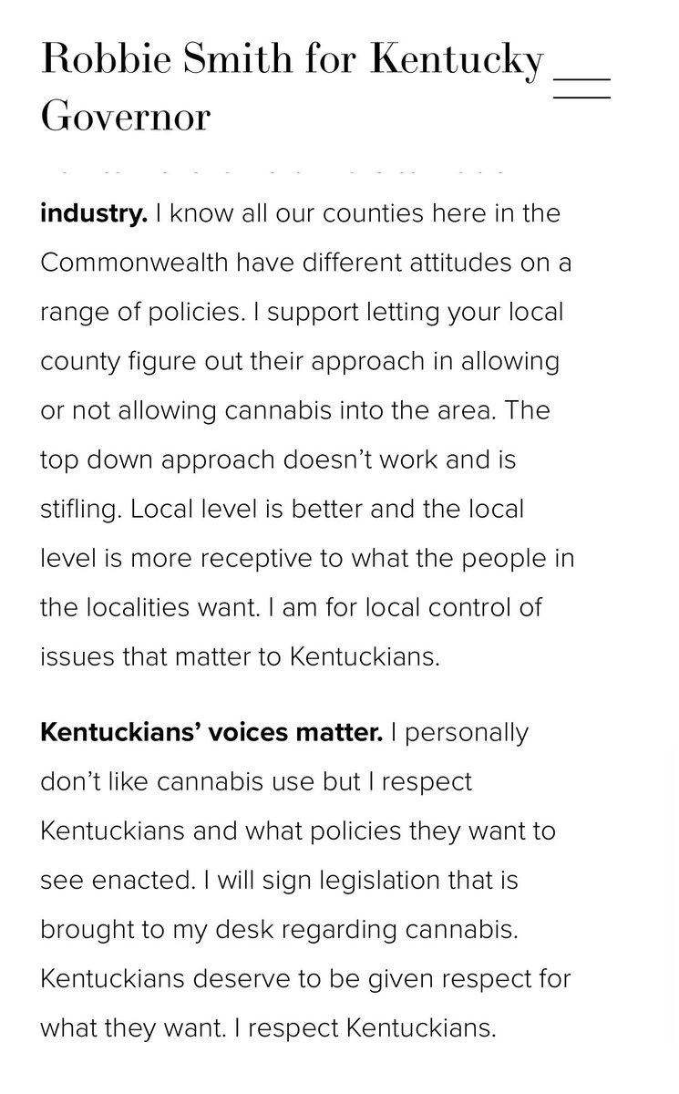 RsmithSupporter's tweet photo. The Commonwealth can expand our economic landscape by bringing in the Cannabis Industries. More business not less. #smith4gov #kygov @rsmith4gov  https://t.co/RJ2mF9DMIV https://t.co/Or4KMh8GIN