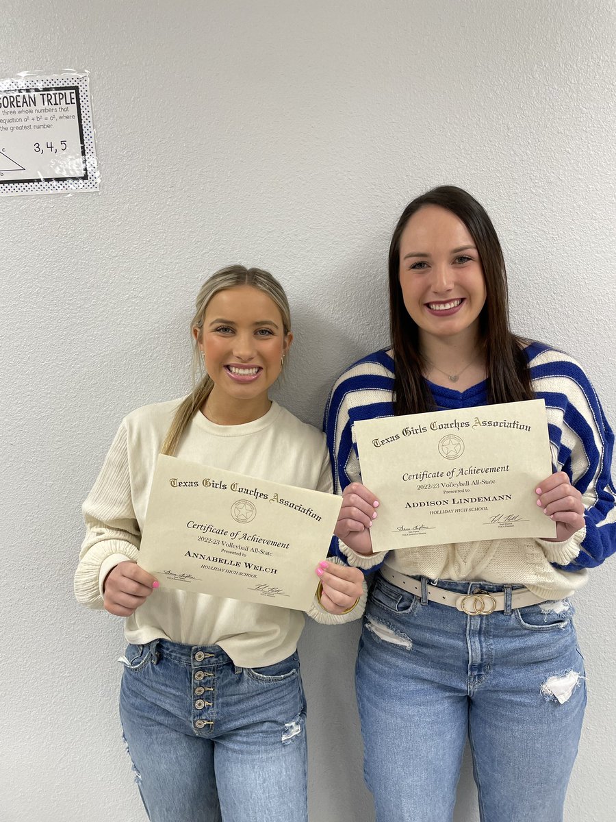 Congratulations to Belle Welch and Addison Lindemann, our TGCA ALL STATE. So very proud of you both ❤️