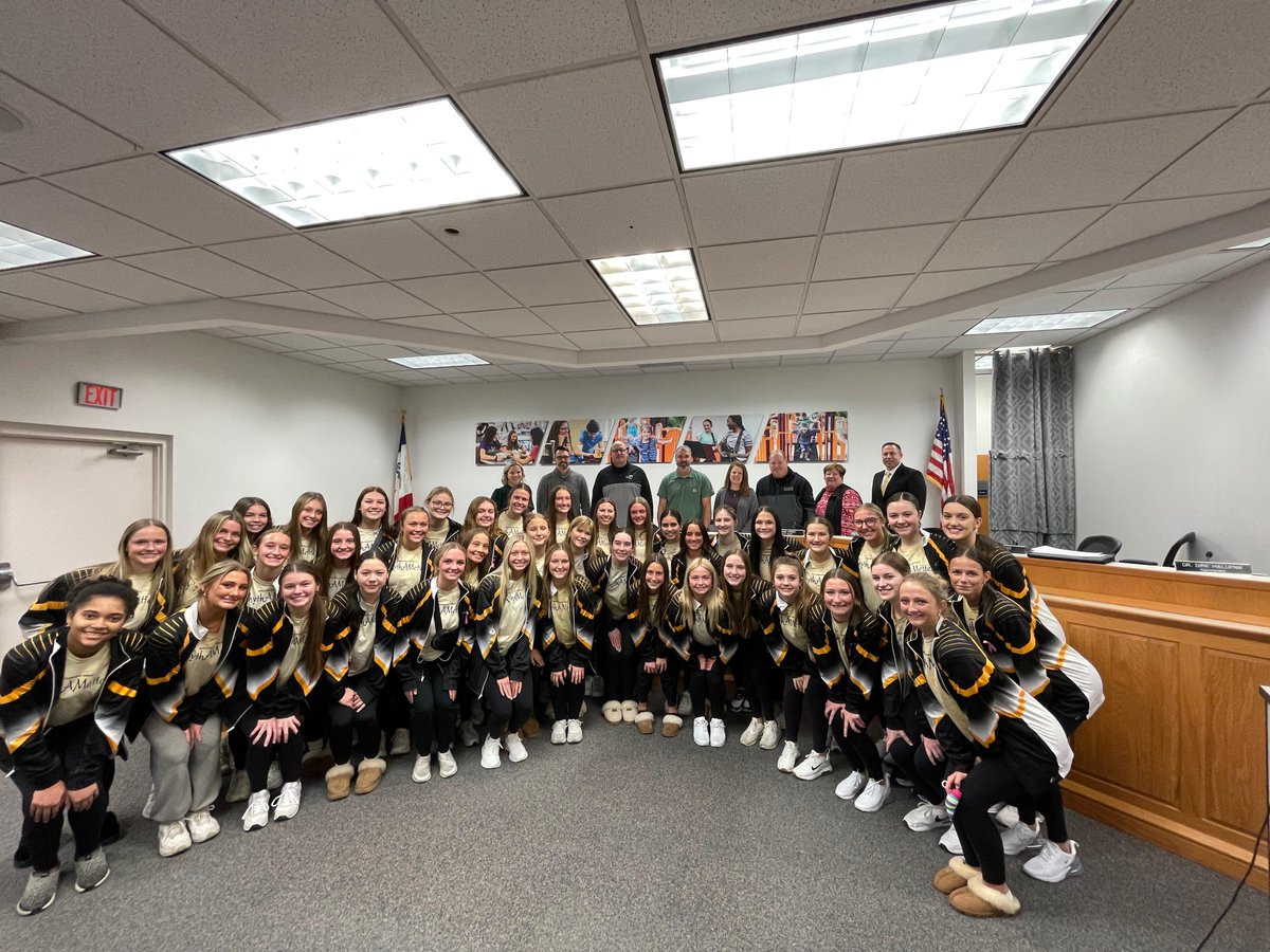 SEPSchools's tweet photo. At tonight's School Board meeting, we recognized Mitchellville Elementary 2nd Grade Teacher Krystal Colbert for being named the 2023 Iowa Teacher of the Year and the SEP RhythAMetteS for their State Competition wins! #1SEP #OutstandingSEP #WayToGoRams! https://t.co/my5v9sKmSe