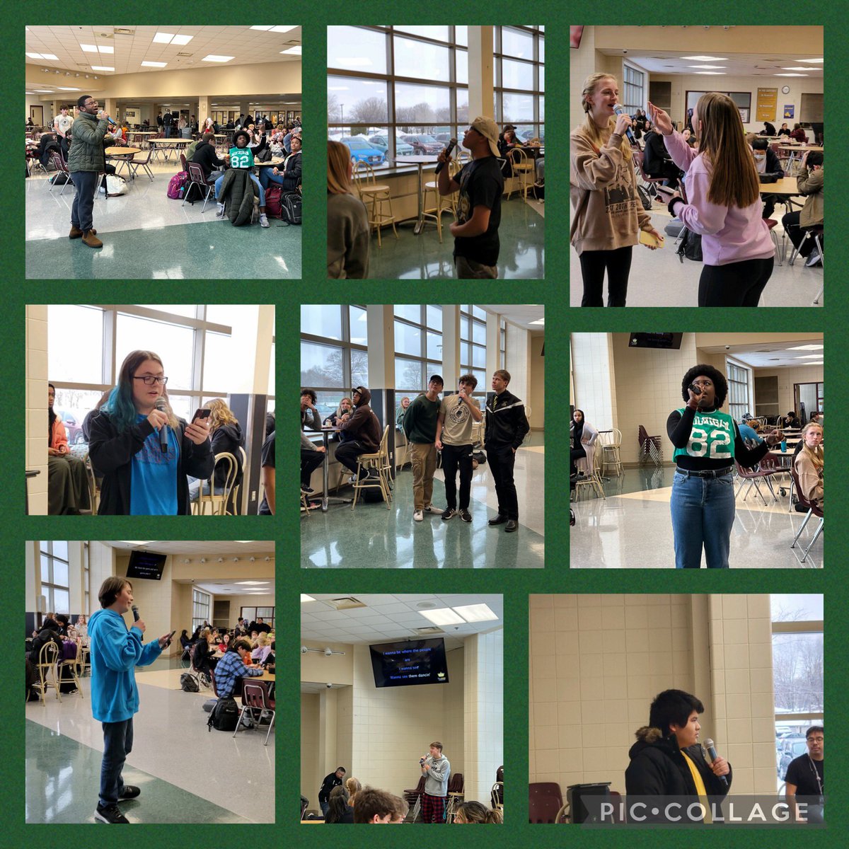 c_e_haakenson's tweet photo. Cafeteria karaoke was a hit!! 👏 🪩🎤@BrendaShamblin4 #levikickeditoff #lunchtimeactivities https://t.co/PwRB6ELeqv