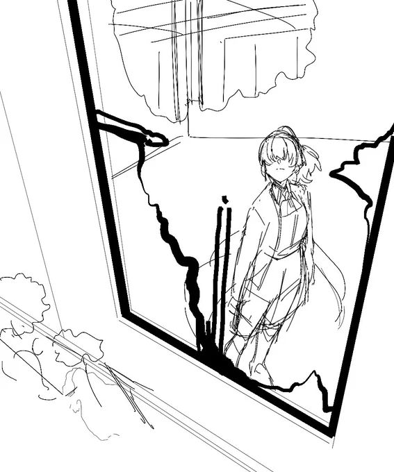 無心で描いてた 