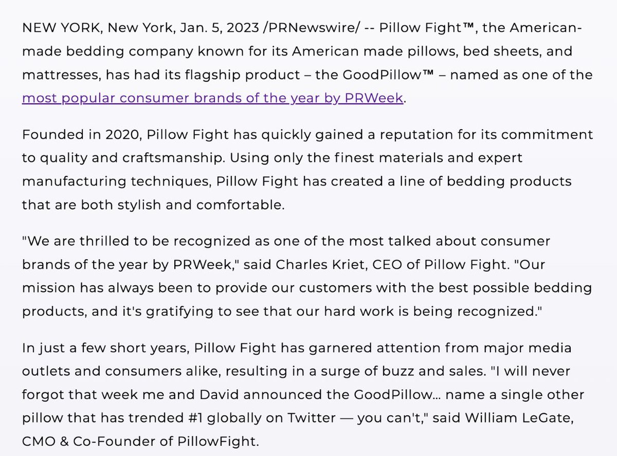 🔥🔥🔥 great work to everyone on the <a href="/GoodPillowCo/">GoodPillowCo</a> &amp; <a href="/PillowFightCo/">Pillow Fight</a> teams — we couldn't have done this without you!