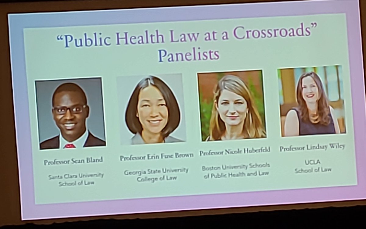 Public Health Law at a Crossroads - great panel (@nhuberfeld1 <a href="/efusebrown/">Erin Fuse Brown</a> @ProfLWiley <a href="/seanbland8/">Sean Bland</a>) discussing the erosion of public health largely by courts. Firearms, vaccines, Affordable Care Act, HIV and more.

#PublicHealth #Law #Health #AALS2023
