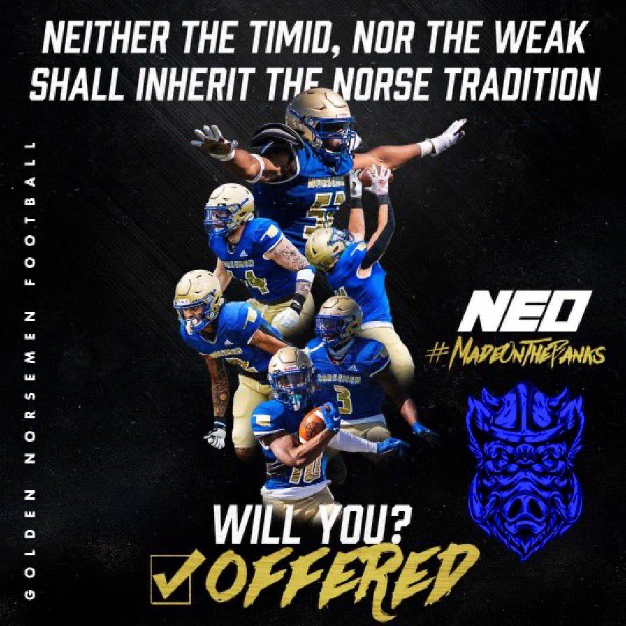 Blessed to receive an offer from Northeastern Oklahoma! <a href="/CoachCrissup/">Zachary Crissup</a>