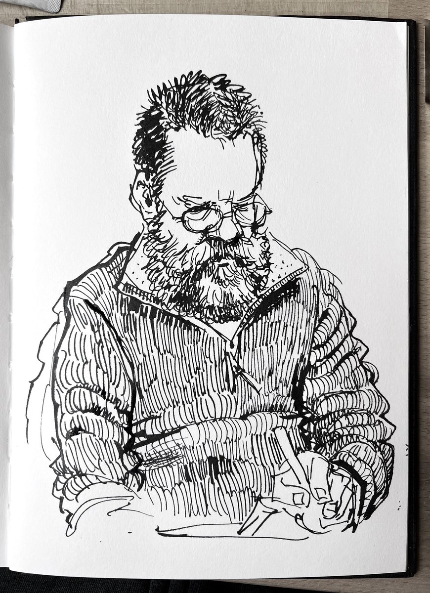 Clyde Steadman sketched with a Kakimori steel nib. 