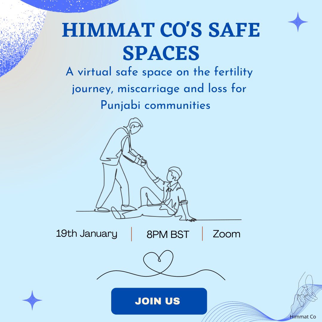 Our first safe space of 2023 is here and in this one we talk about babyloss from a male/dad perspective and how the journey impacts them both physically and emotionally. We will talk about how we can tackle this together. Register now in the link below! 

eventbrite.com/e/himmat-cos-s…