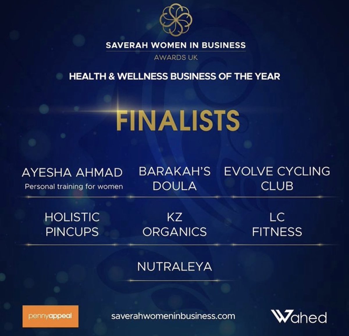 We are also in the finals for <a href="/Saverah/">Saverah</a> Women in Business Awards