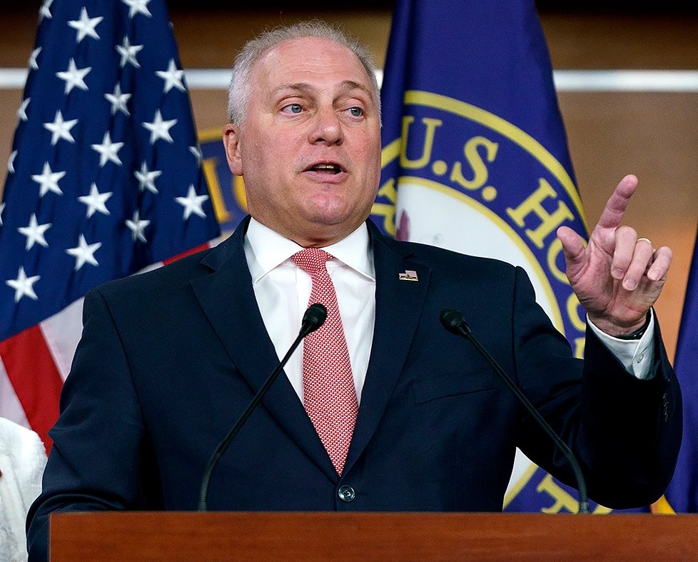 This is Steve Scalise, a potential Republican replacement for Kevin McCarthy. He previously spoke to a summit of white supremacists and neo-Nazis and described himself as “David Duke without the baggage.”