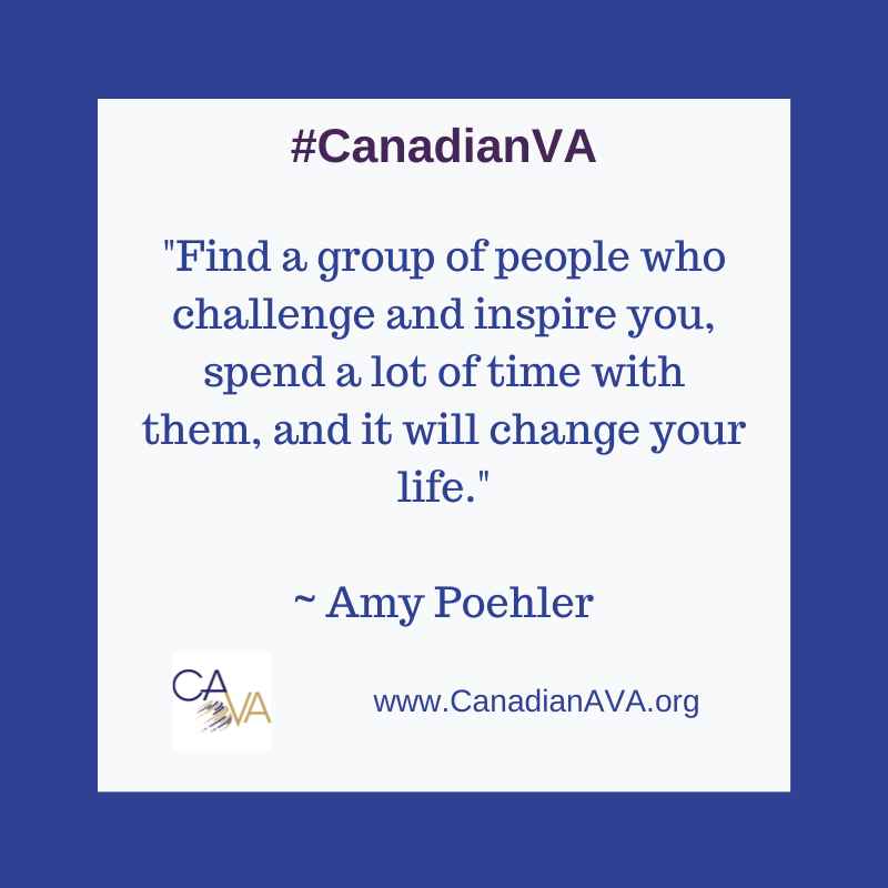"Find a group of people who challenge and inspire you, spend a lot of time with them, and it will change your life." ~ Amy Poehler

#vatips #virtualassistant #virtualassistance #smallbusiness #entrepreneur