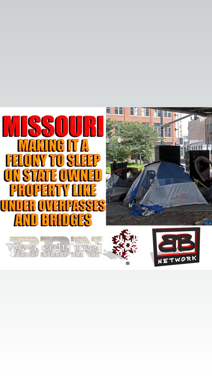 DaSpinesplitta's tweet image. #Missouri plans on arresting anyone sleeping on state property. 
.
#bbnnetwork #iamtherealjackfrost #bbn #weaculture #love #vibratehigher #blackbusiness #explorepage #shifting #blacklove  #breakeverychain #hollywoodunlocked  #tmz #livestream #sports #remyma #boosie #gaming #live