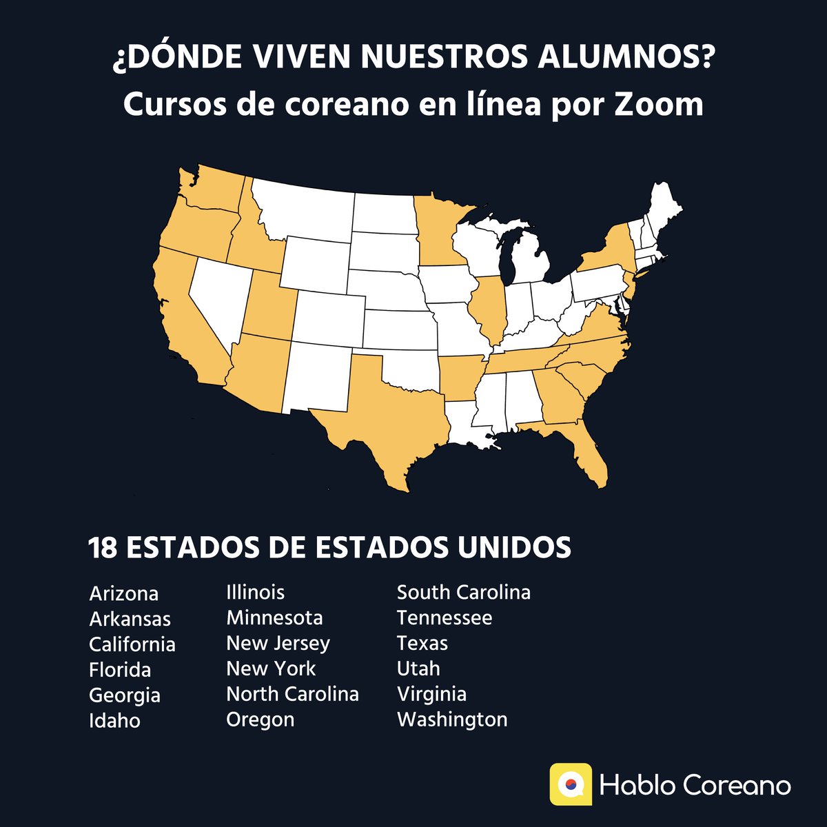 HabloCoreano's tweet photo. Los 33 países donde residen nuestros alumnos de las clases en línea por Zoom 🌎.

https://t.co/SQy1UtcfHN 
Cursos de coreano en línea https://t.co/EihkmM8n4Z