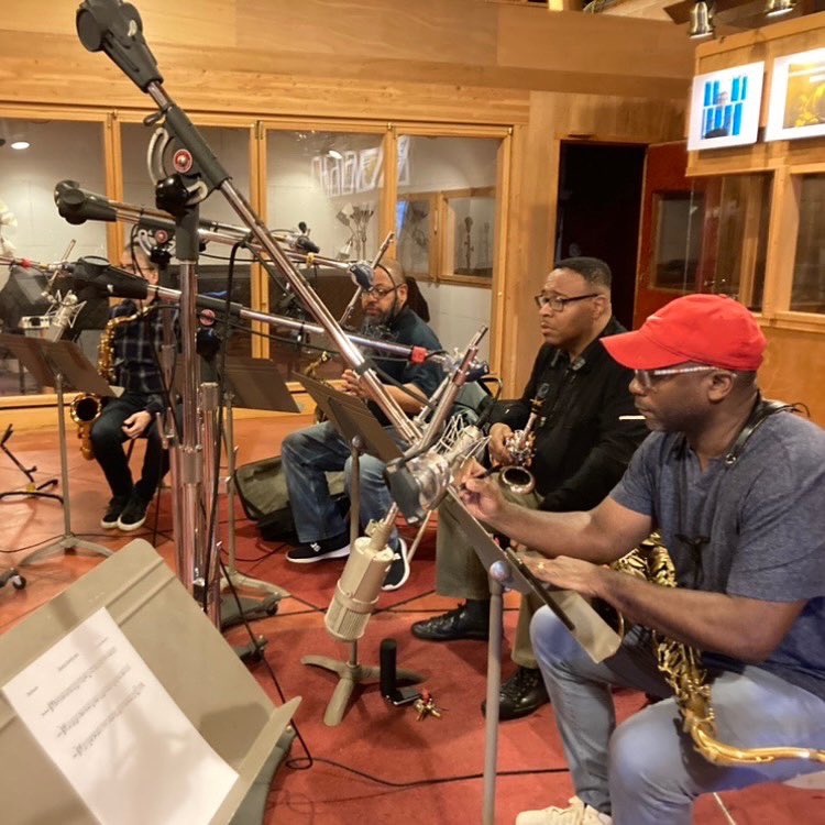 groveydean's tweet photo. Good things brewing…the RHBB sax section at Van Gelder yesterday. #royhargrovelegacy The music continues

Big thanks to Maureen and Don for having us. #rudyvangelderstudio https://t.co/k1JM3myHA2