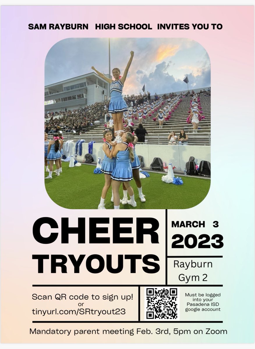 Spread the word! Join our team and be a part of something special 📣<a href="/SamRayburn_HS/">Sam Rayburn High School</a> <a href="/SRHS_KHernandez/">Ms. Hernandez</a> <a href="/ms_lofaro/">Ms. Lofaro</a>