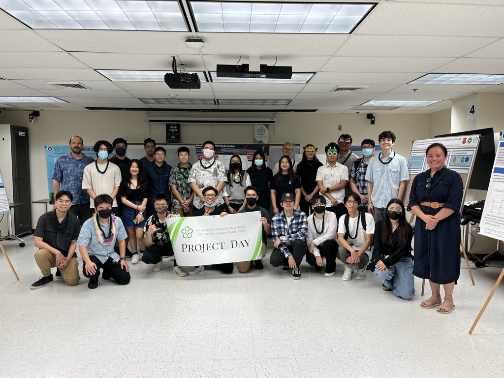 We recently had our inaugural Project Day, where students showcased the projects they worked on during the semester. More details:
ics.hawaii.edu/2023/01/fall-2…