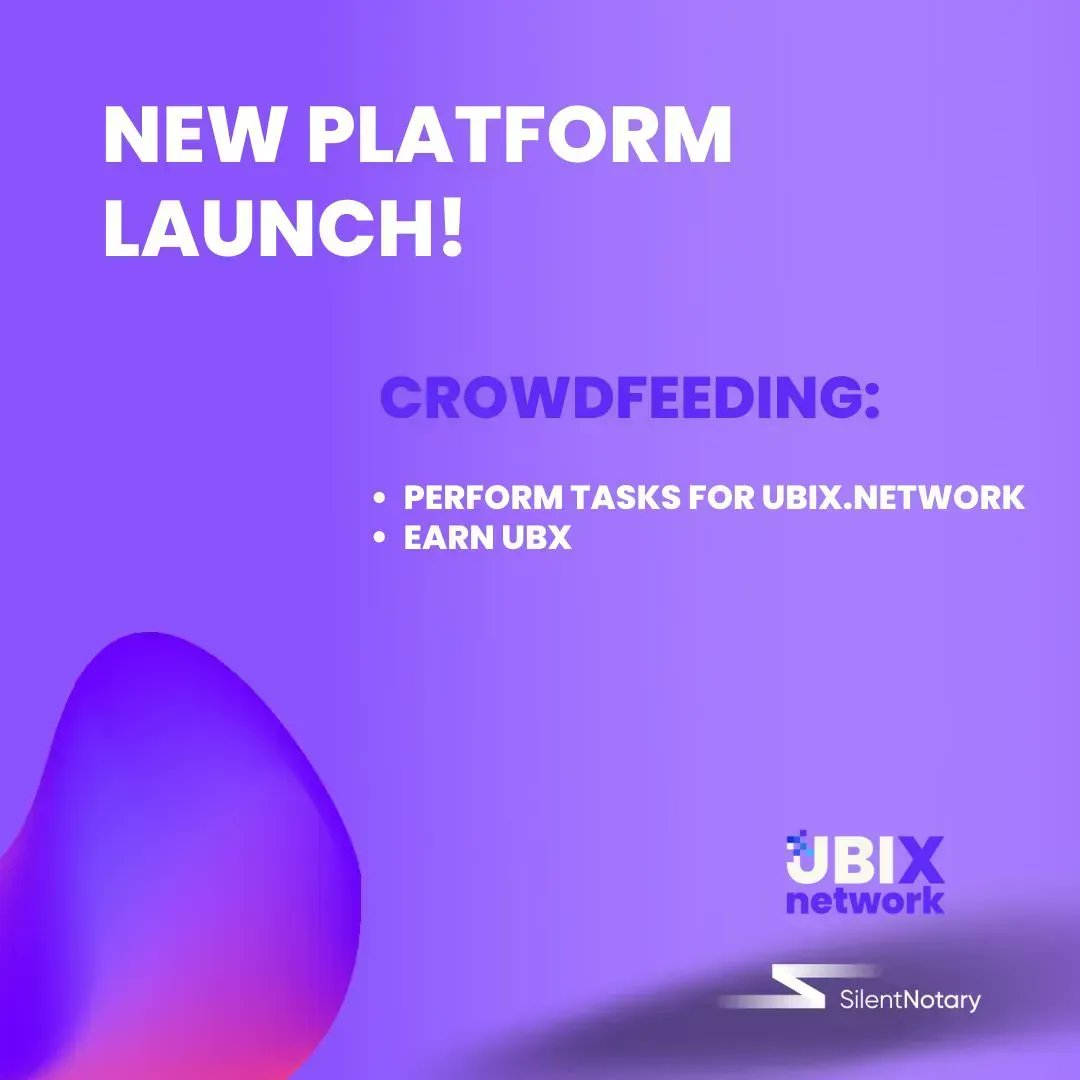 UBIX_Network's tweet photo. Big news for the UBIX community!
We are happy to lauch our Crowdfeeding platform!This is a platform where users can perform various tasks and earn UBX upon completion!Β Check it now via the link:Β https://t.co/5WOdvGwPkI
#UBX #CryptoNews https://t.co/ZsBhV72cHx