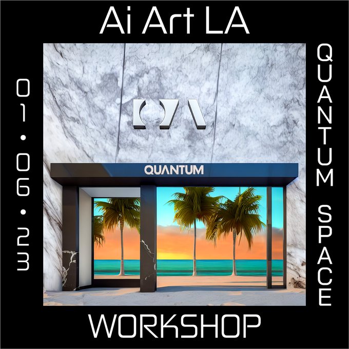 We're getting ready for the first <a href="/AiArtLA/">Ai Art LA</a> Workshop tomorrow. Remember to register! If you’re coming by we have a cool mechanism that will unlock the full resolution of the flyer’s artwork when you check in.
events.enter.xyz/ai-art-la